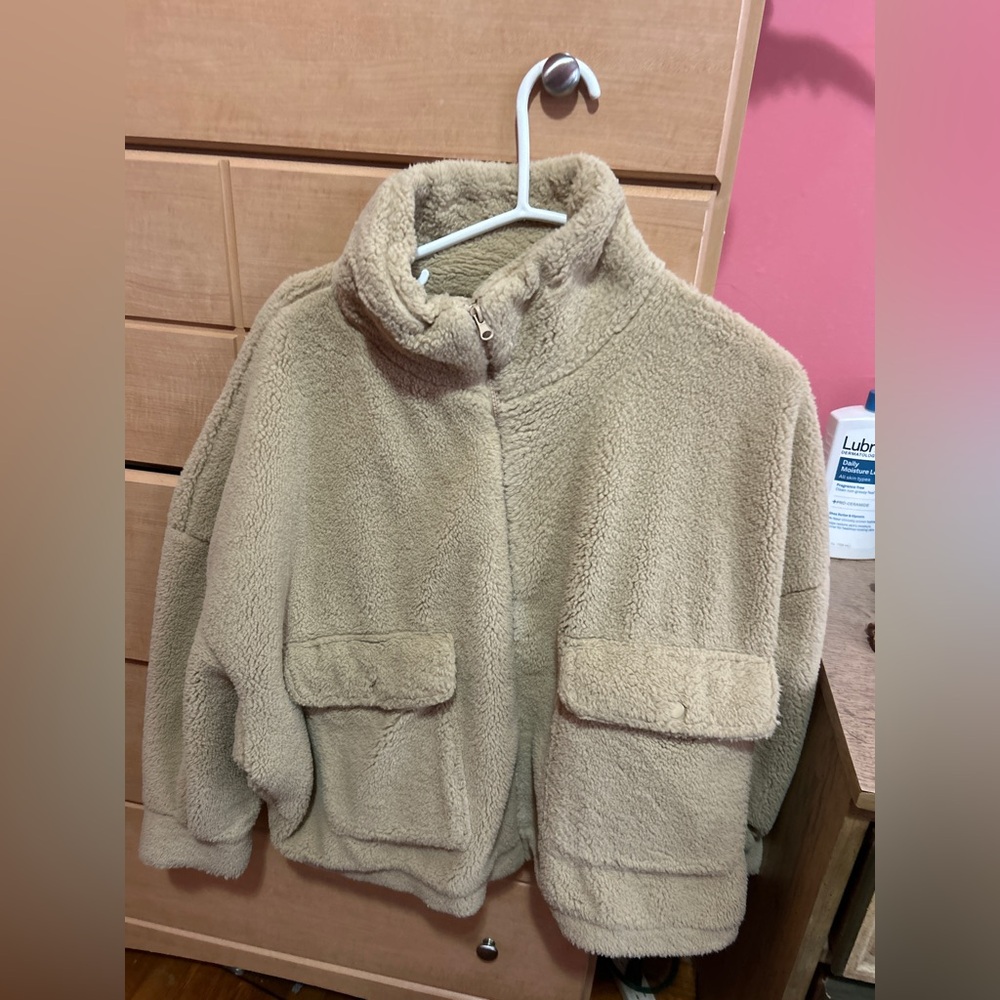 Urban Outfitters Tan Teddy Jacket